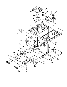 Main Top Diagram and Parts List for ARG7301W-P1143330NW  Amana Range