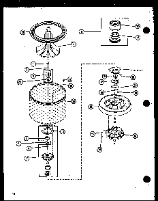Section 5 Diagram and Parts List for LWD450 P7762129W W Amana Washer