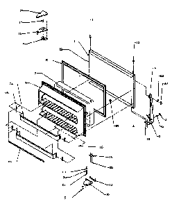 Freezer Door Assembly Diagram and Parts List for TG18R3L-P1181711WL  Amana Refrigerator