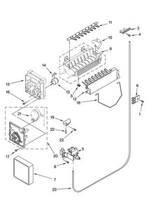 Icemaker Parts Diagram and Parts List for MSD2242VEB01  Maytag Refrigerator