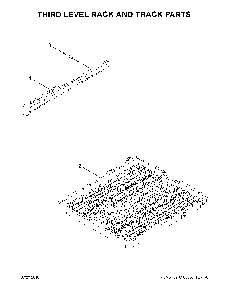 Third Level Rack And Track Parts Diagram and Parts List for 66514819N611  Kenmore Dishwasher