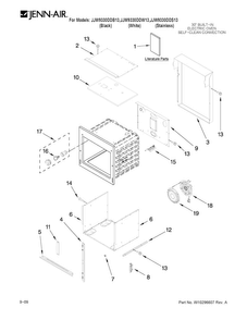 Oven Parts Diagram and Parts List for JJW9330DDS13  Jenn-Air Wall Oven