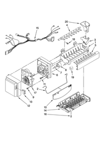Icemaker Parts Diagram and Parts List for JFI2089AEB2  Jenn-Air Refrigerator