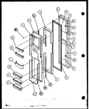 FZ DOOR Diagram and Parts List for SCD25J P1104013W Amana Refrigerator