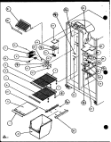 FZ SHELVING AND REF LIGHT Diagram and Parts List for SCD25J P1104013W Amana Refrigerator