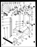 REF / FZ CONTROLS AND CABINET PART Diagram and Parts List for SCD25J P1104013W Amana Refrigerator