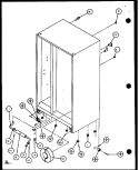 DRAIN AND ROLLERS Diagram and Parts List for SCD25J P1104013W Amana Refrigerator