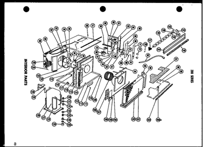 Interior Parts Diagram and Parts List for 615-2J P54720-1R Amana Air Conditioner