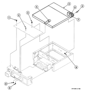 Cabinet Top Diagram and Parts List for SSG009QF  Speed Queen Dryer