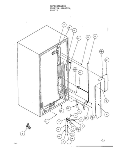 Parts List-cabinet Back Diagram and Parts List for SZD27KP  Amana Refrigerator