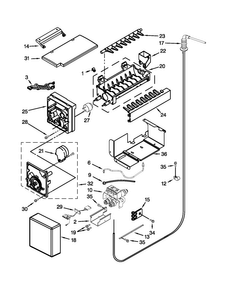 Icemaker Parts Diagram and Parts List for JS48SEDUDW14  Jenn-Air Refrigerator