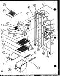 FZ SHELVING AND REF LIGHT Diagram and Parts List for SCD25JB P1104016W Amana Refrigerator