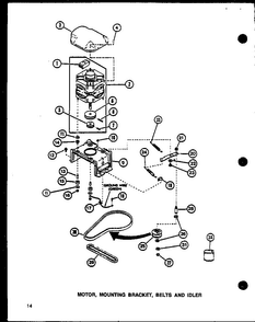 Motor Diagram and Parts List for LW3903L-P1122408WL  Amana Washer