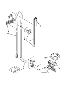 Fill, Drain And Overfill Parts Diagram and Parts List for MDBH949PAM4  Maytag Dishwasher