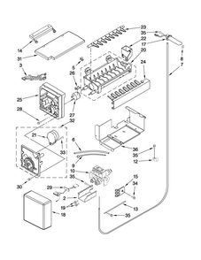 Icemaker Parts Diagram and Parts List for JS48CXDBDB01  Jenn-Air Refrigerator