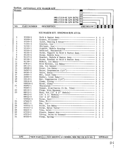 Optional Ice Maker Kit Page 2 Diagram and Parts List for 21514-0A  Admiral Refrigerator