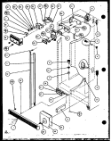 REF / FZ CONTROLS AND CABINET PARTS Diagram and Parts List for SCD25JB P1104016W Amana Refrigerator