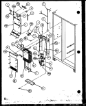 EVAP AND AIR HANDLING Diagram and Parts List for SCD25JB P1104016W Amana Refrigerator