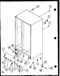 DRAIN AND ROLLERS Diagram and Parts List for SCD25JB P1104016W Amana Refrigerator