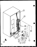 CABINET BACK Diagram and Parts List for SCD25JB P1104016W Amana Refrigerator