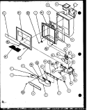 ICE AND WATER CAVITY Diagram and Parts List for SCD25JB P1104016W Amana Refrigerator
