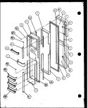 FZ DOOR Diagram and Parts List for SZDE20KB P1102502W Amana Refrigerator