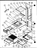 REF SHELVING AND DRAWERS Diagram and Parts List for SZDE20KB P1102502W Amana Refrigerator