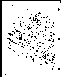 Icemaker Assembly Diagram and Parts List for SRI19F-1-A-P75400-6WA  Amana Refrigerator