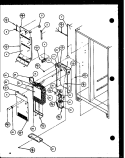 EVAP AND AIR HANDLING Diagram and Parts List for SZDE20KB P1102502W Amana Refrigerator