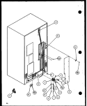 CABINET BACK Diagram and Parts List for SZDE20KB P1102502W Amana Refrigerator