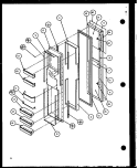 FZ DOOR Diagram and Parts List for SZDE25K P1102510W Amana Refrigerator
