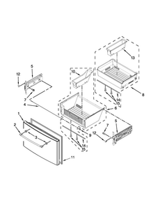Freezer Door Parts Diagram and Parts List for MFT2778EEZ00  Maytag Refrigerator