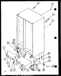 DRAIN AND ROLLERS Diagram and Parts List for SZDE25K P1102510W Amana Refrigerator