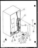 CABINET BACK Diagram and Parts List for SZDE25K P1102510W Amana Refrigerator