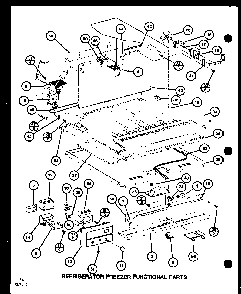 Refrigerator Preezer Functional Parts Diagram and Parts List for TM16G1-P76512-28W  Amana Refrigerator
