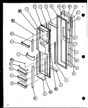 FZ DOOR Diagram and Parts List for SZD20K P1102504W Amana Refrigerator