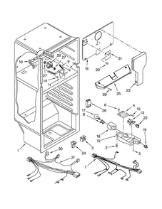 Liner Parts Diagram and Parts List for A8RXNGFBS02  Amana Refrigerator