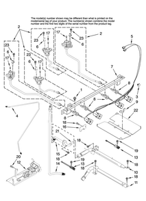 Manifold Parts Diagram and Parts List for MGRH865QDQ13  Maytag Range