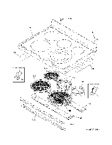 Main Top Diagram and Parts List for 79097723410  Kenmore Range