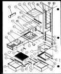 REF SHELVING AND DRAWERS Diagram and Parts List for SZD20K P1102504W Amana Refrigerator