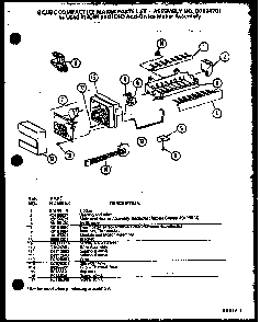 8 Cubc Compact Ice Maker Diagram and Parts List for SX25M2L-P1154902WL  Amana Refrigerator