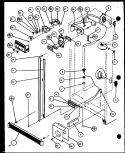 REF / FZ CONTROLS AND CABINET PART Diagram and Parts List for SZD20K P1102504W Amana Refrigerator