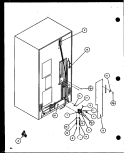CABINET BACK Diagram and Parts List for SZD20K P1102504W Amana Refrigerator