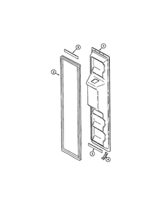 Freezer Inner Door Diagram and Parts List for HMG601080  Admiral Refrigerator