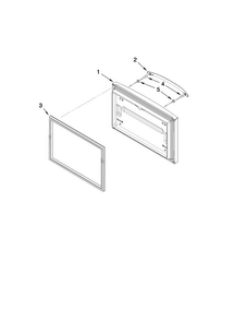 Freezer Door Parts Diagram and Parts List for AFD2535FES6  Amana Refrigerator