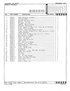 Ice Maker Page 2 Diagram and Parts List for 22302A  Admiral Refrigerator