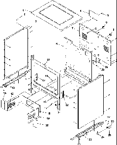 Cabinet Diagram and Parts List for ARO3400W-P1143335NW  Amana Range