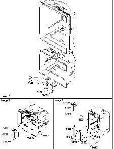 Light Switches & Drain Funnel Diagram and Parts List for BC21VL-P1321506WL  Amana Refrigerator