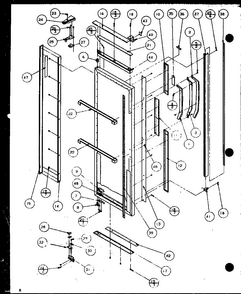Refrigerator Door Diagram and Parts List for SBD20H-P7836031W  Amana Refrigerator