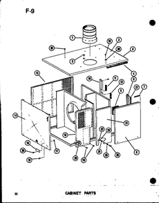 Cabinet Parts 3 Diagram and Parts List for EPCG2408-1C P67470-14C Amana Heater